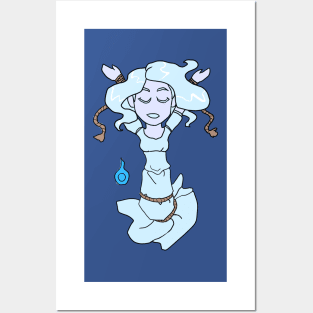 Drowned Ghost Girl Will-O'-the-Wisp CHIBI SD MONSTER GIRLS Series I Posters and Art